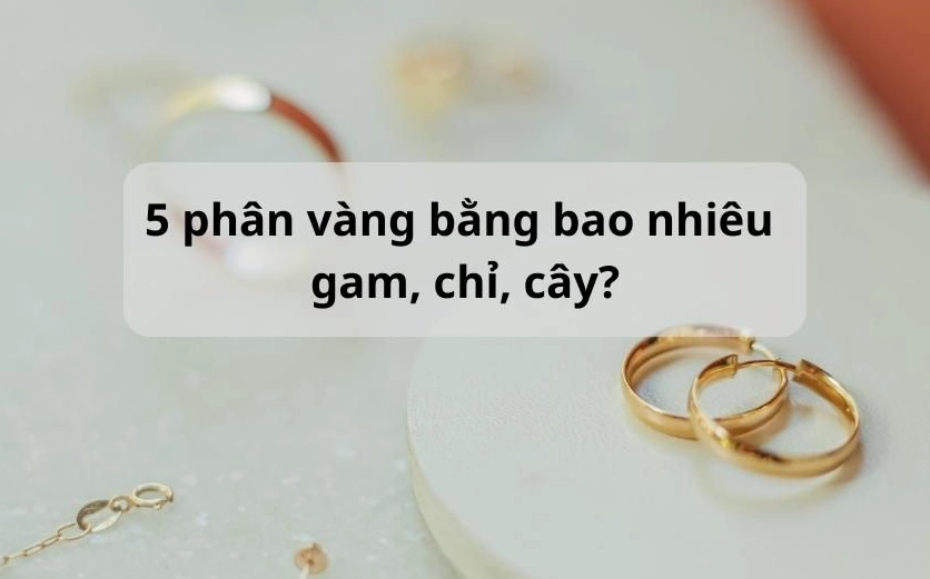 Biểu đồ giá vàng 5 phân
