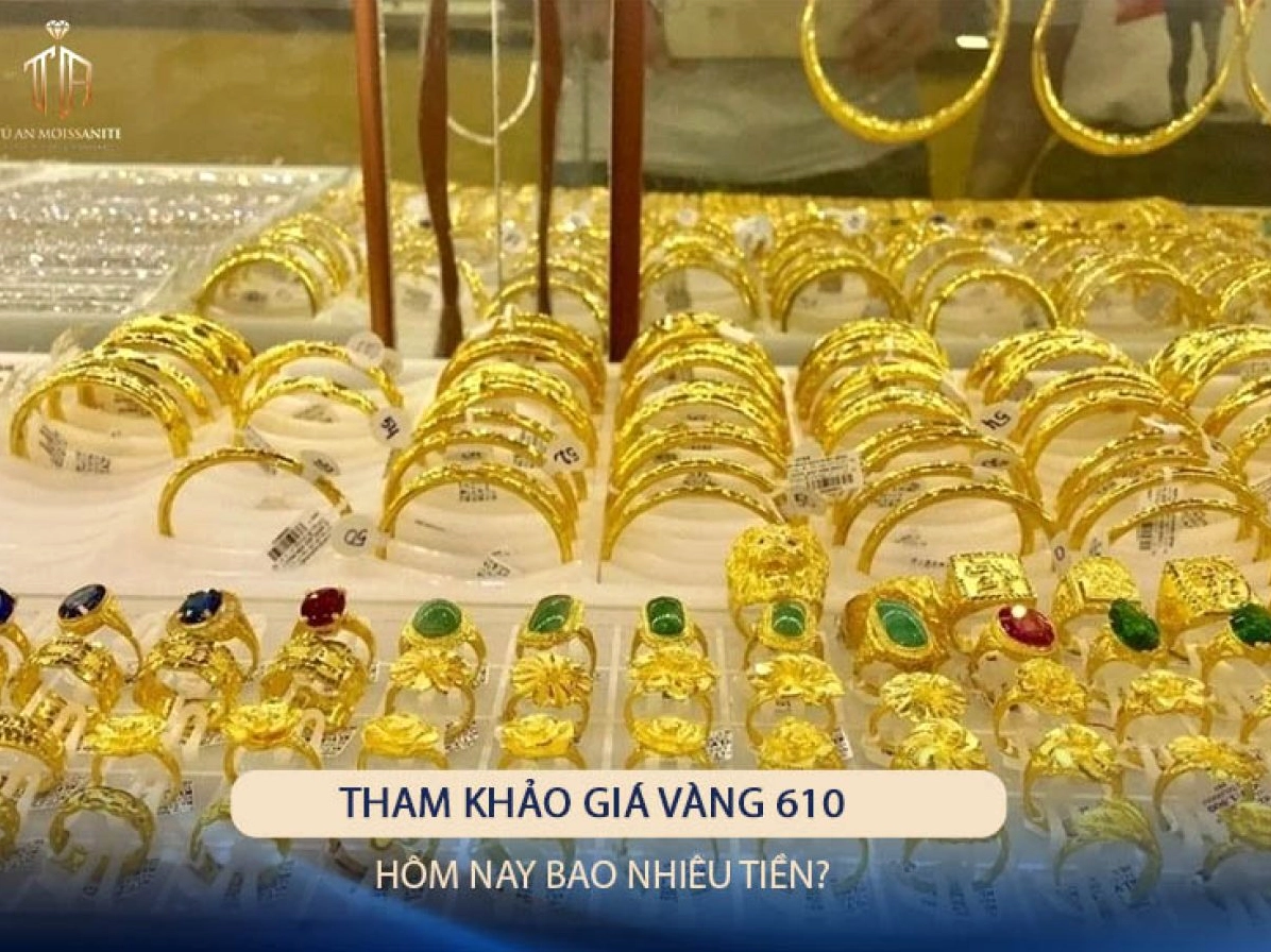 Biểu đồ giá vàng 610 chi tiết theo ngày