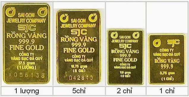 Các đơn vị đo lường vàng phổ biến