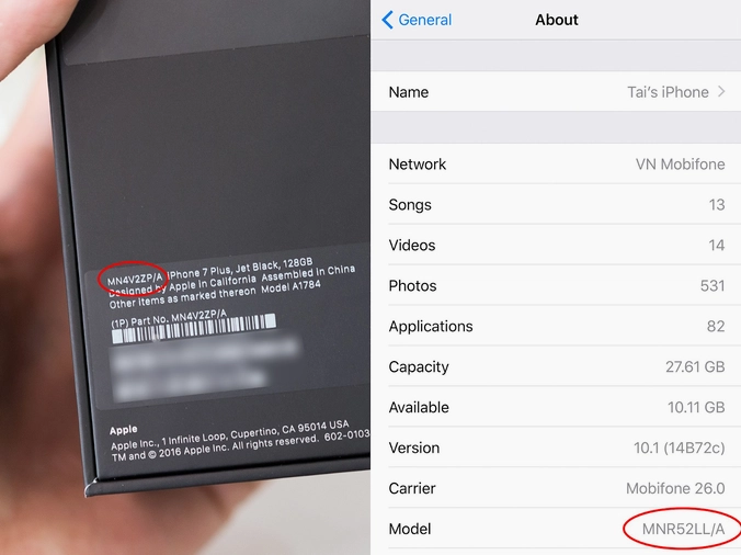 Cách nhận biết mã vùng iPhone