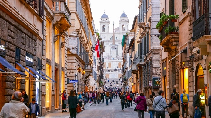 Cảnh quan đường phố châu Âu nơi người Roma sinh sống