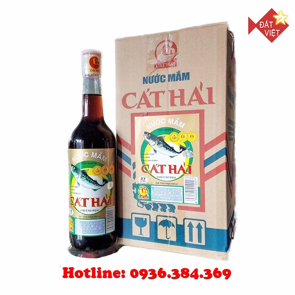 Chai nước mắm Cát Hải độ đạm cao