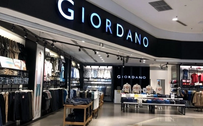 Cửa hàng Giordano trưng bày đa dạng sản phẩm