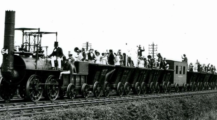 Hình ảnh minh họa tuyến đường sắt đầu tiên