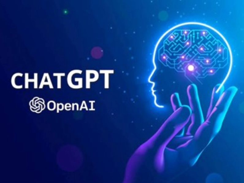 Logo OpenAI và hình ảnh liên quan đến AI