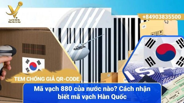 Minh họa mã vạch 880 và câu hỏi nguồn gốc