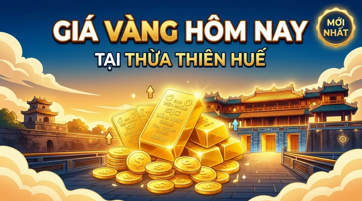 Người dân xem giá vàng tại cửa hàng