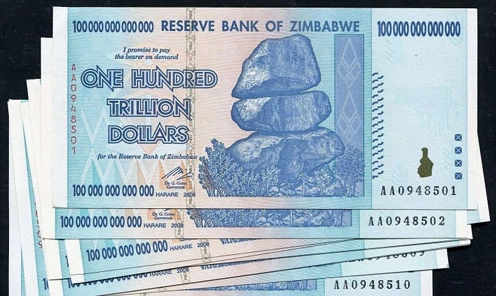 Những tờ tiền Zimbabwe mệnh giá lớn