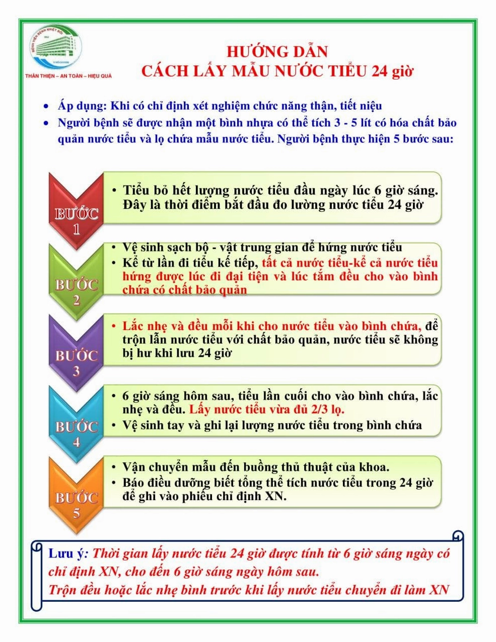 Quy trình lấy mẫu nước tiểu xét nghiệm
