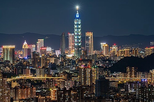 Skyline đêm của Taipei