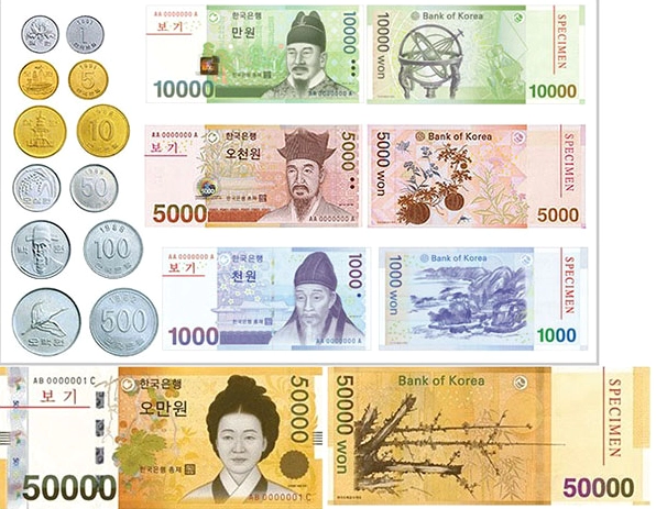 Tờ tiền giấy 10,000 Won Hàn Quốc