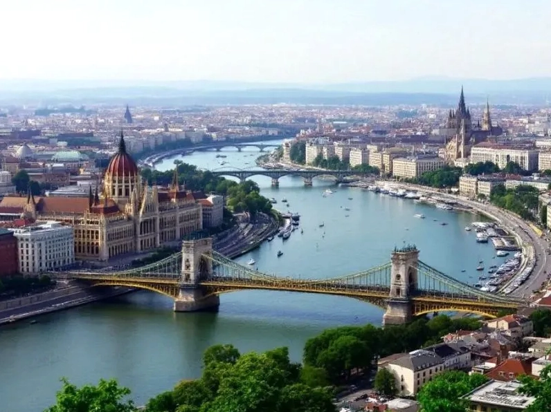 Toàn cảnh Budapest về đêm nhìn từ trên cao
