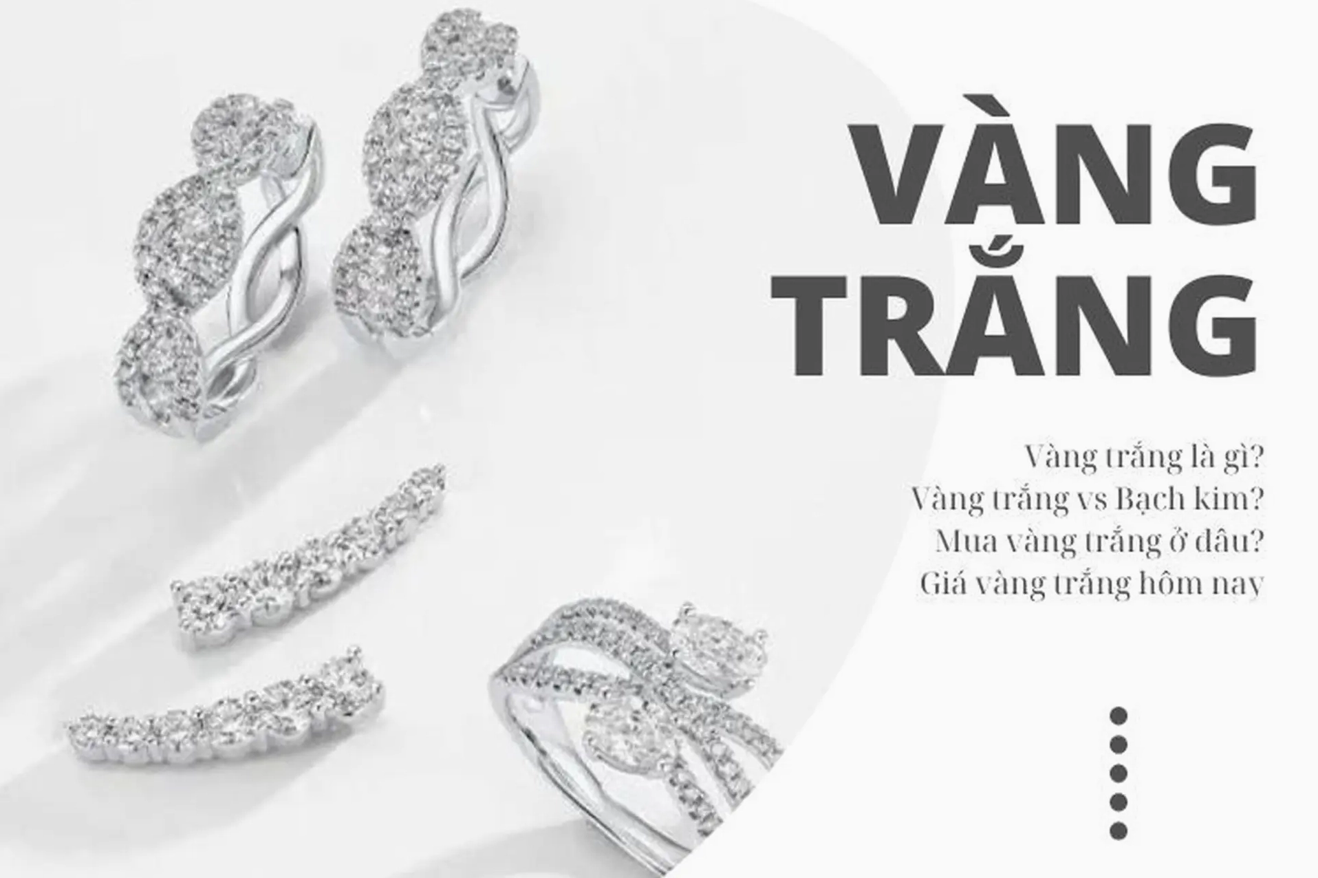 Trang sức vàng trắng 10K làm quà tặng