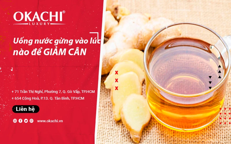 Uống nước gừng vào lúc nào để giảm cân
