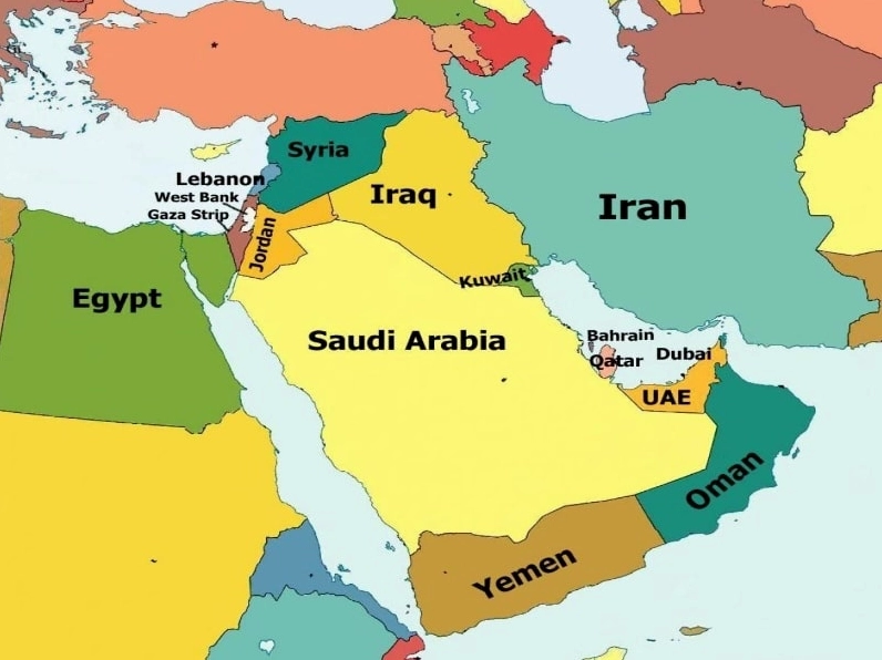 Vị trí địa lý của Qatar trên bản đồ