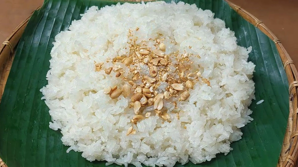 Xôi trắng nước cốt dừa thơm ngon