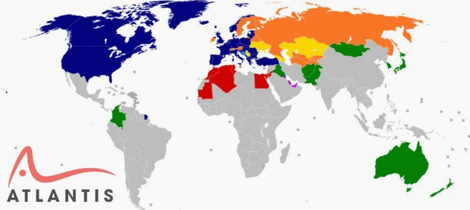 Bản đồ các nước NATO ban đầu