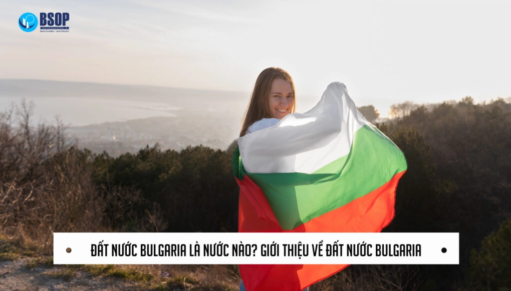 Bản đồ châu Âu với Bulgaria được đánh dấu