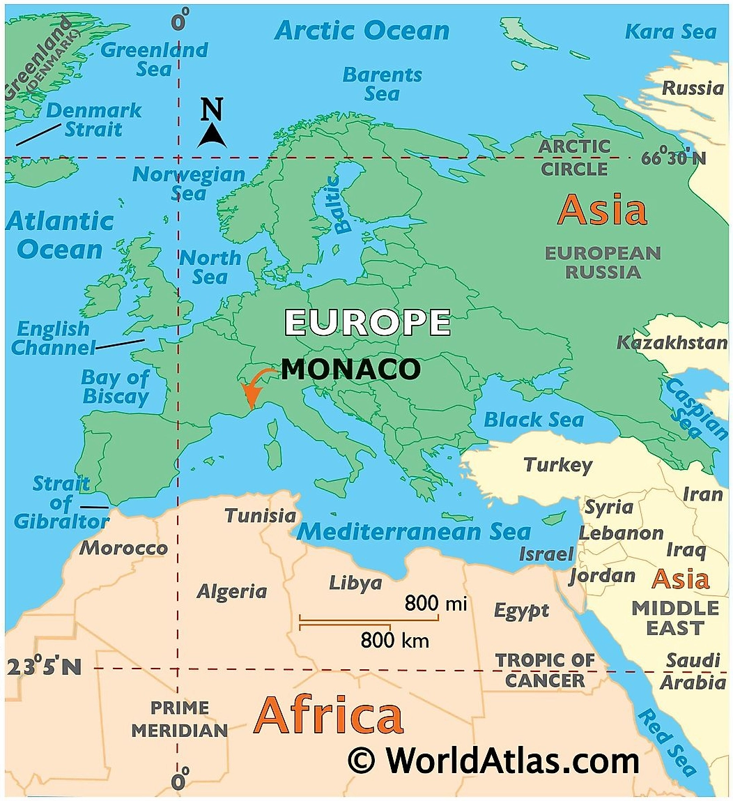 Bản đồ chi tiết của Monaco