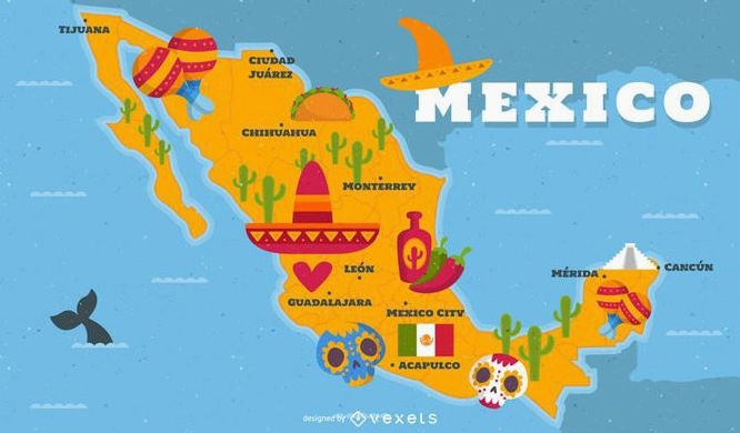 Bản đồ du lịch Mexico