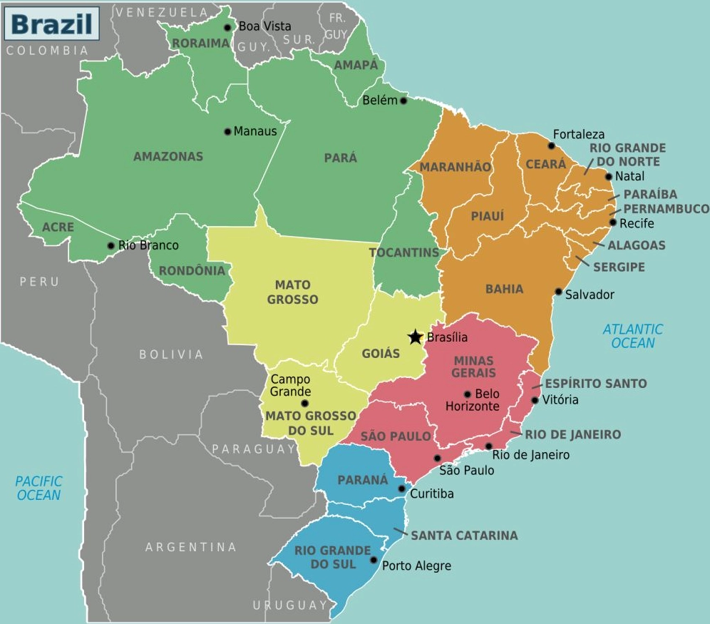 Bản đồ hành chính Brazil