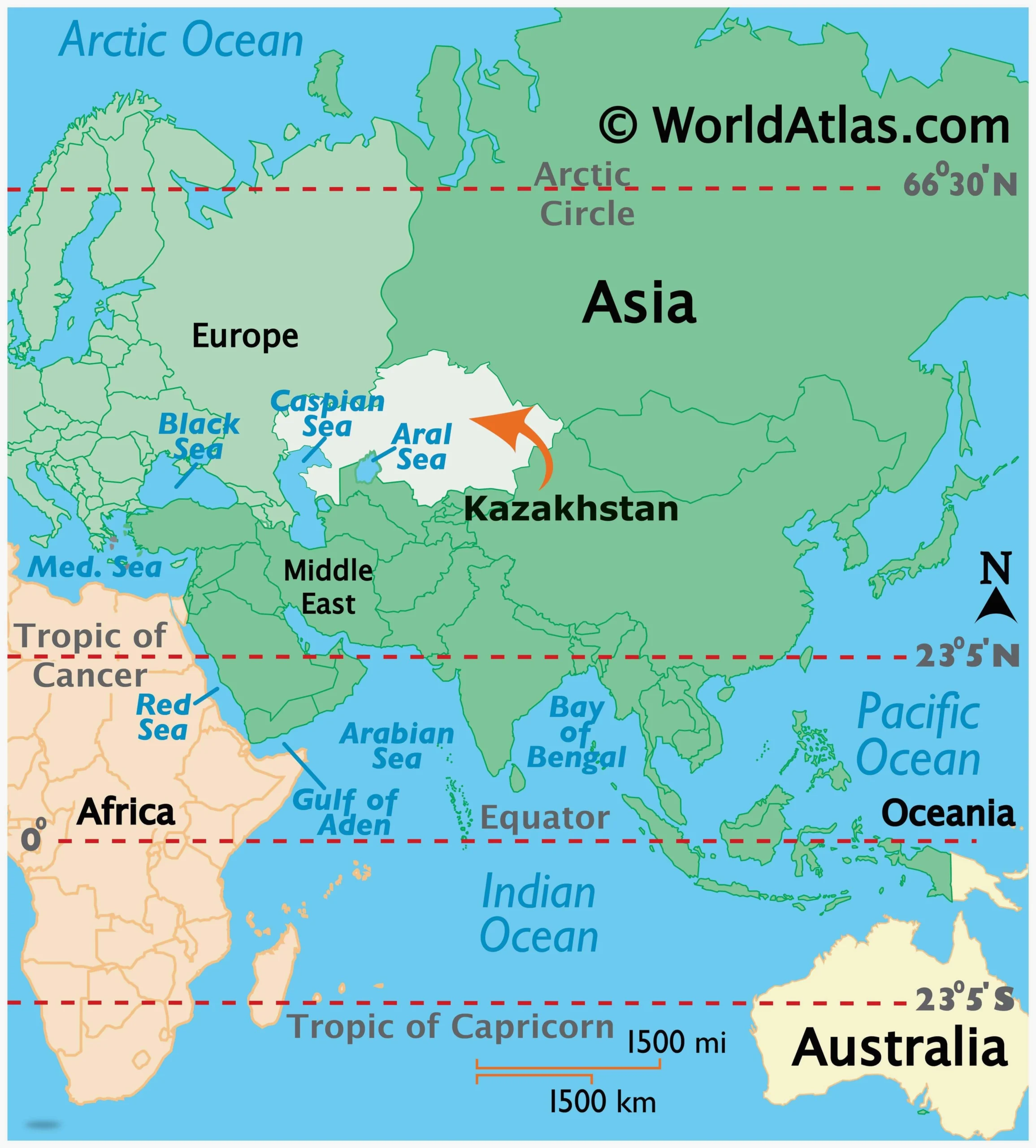 Bản đồ Kazakhstan
