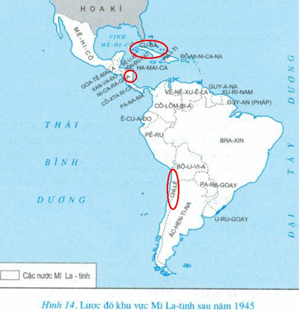 Bản đồ minh họa vị trí địa lý Cuba