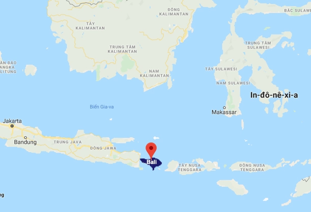 Bản đồ vị trí đảo Bali