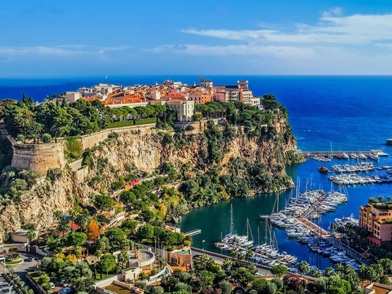 Bản đồ vị trí địa lý của Monaco