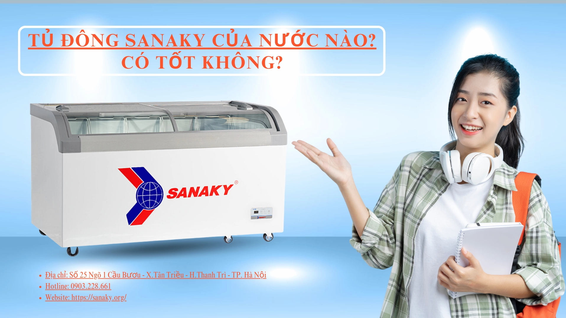 Banner giới thiệu tủ đông Sanky