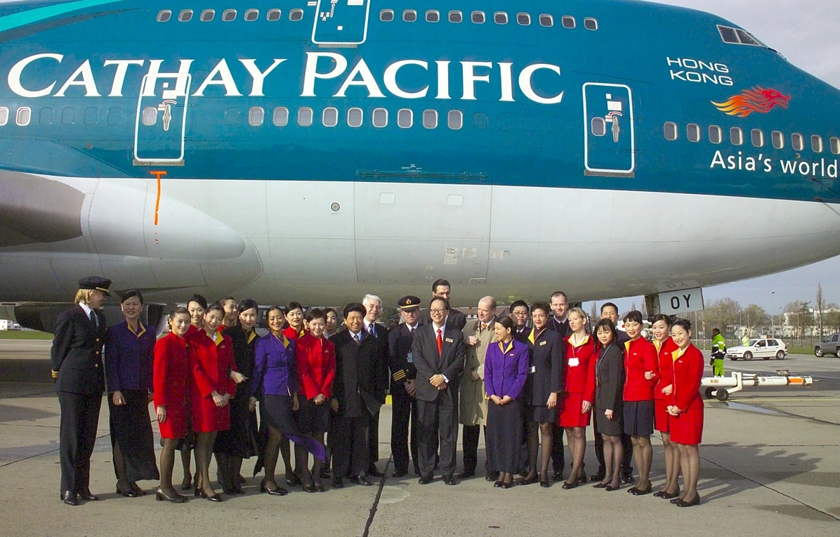 Biểu tượng Cathay Pacific trên thân máy bay