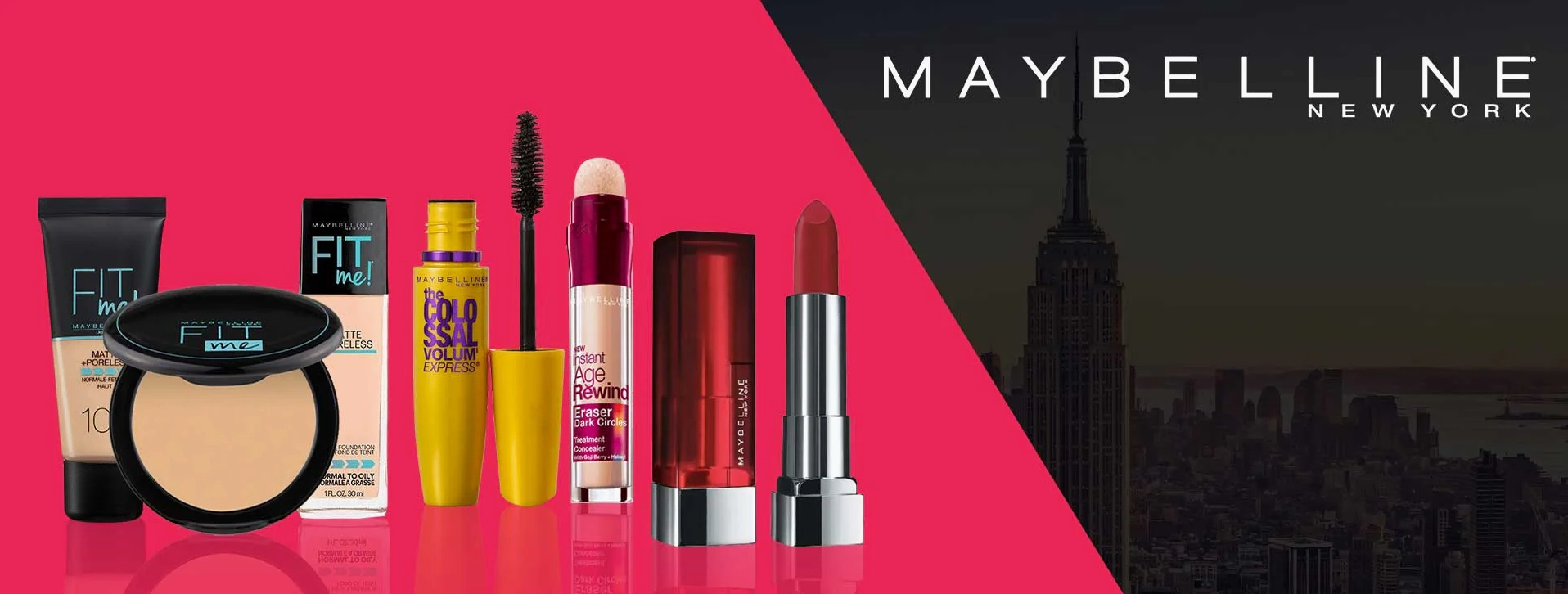 Các sản phẩm trang điểm mắt và môi của Maybelline