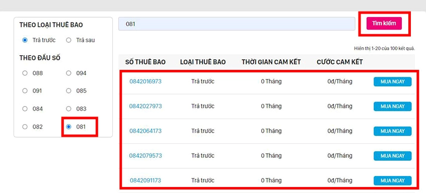 Cách kiểm tra đầu số 081