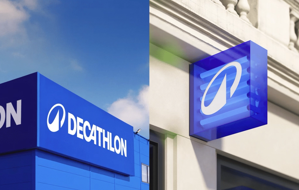 Cửa hàng Decathlon với nhiều khu vực sản phẩm thể thao