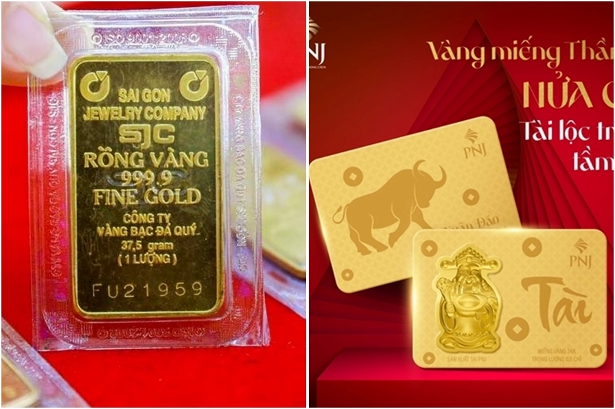 Cửa hàng vàng PNJ và SJC