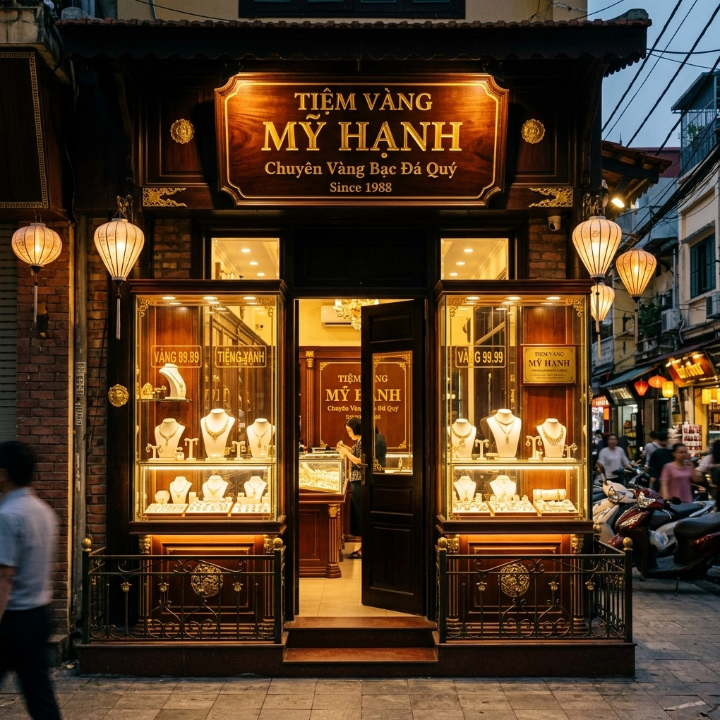 Giao dịch vàng tại tiệm vàng Mỹ Hạnh Hà Đông
