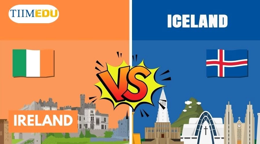 Hình ảnh so sánh Ireland và Iceland