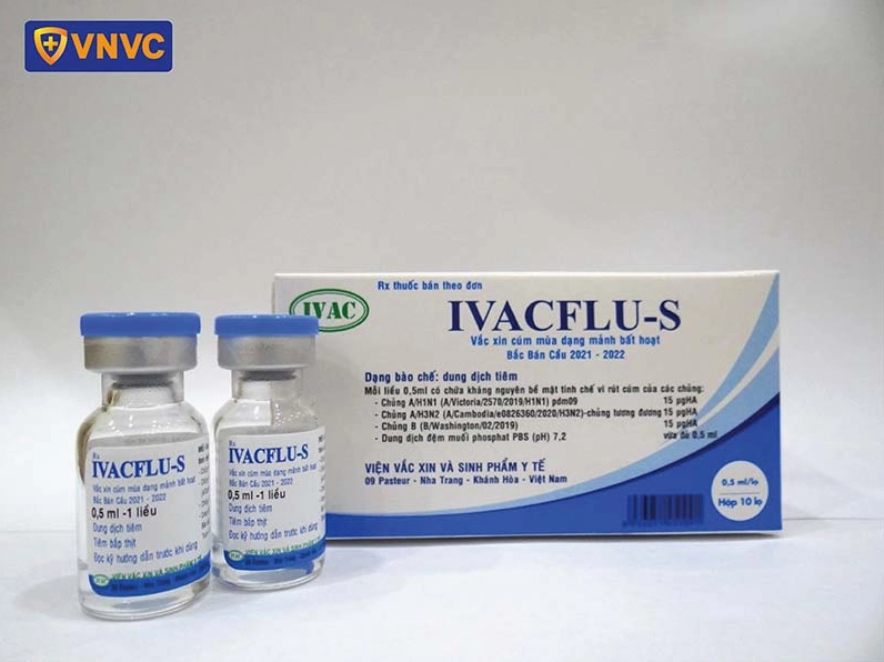 Hộp thuốc vacxin cúm Ivacflu-S của Việt Nam