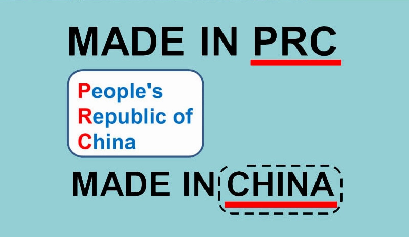 Logo Made in PRC trên sản phẩm