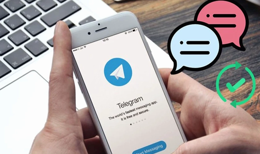 Logo Telegram trên điện thoại