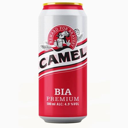 Lon bia Camel Premium 500ml