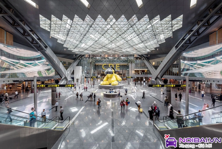 Máy bay của Qatar Airways tại Sân bay Quốc tế Hamad