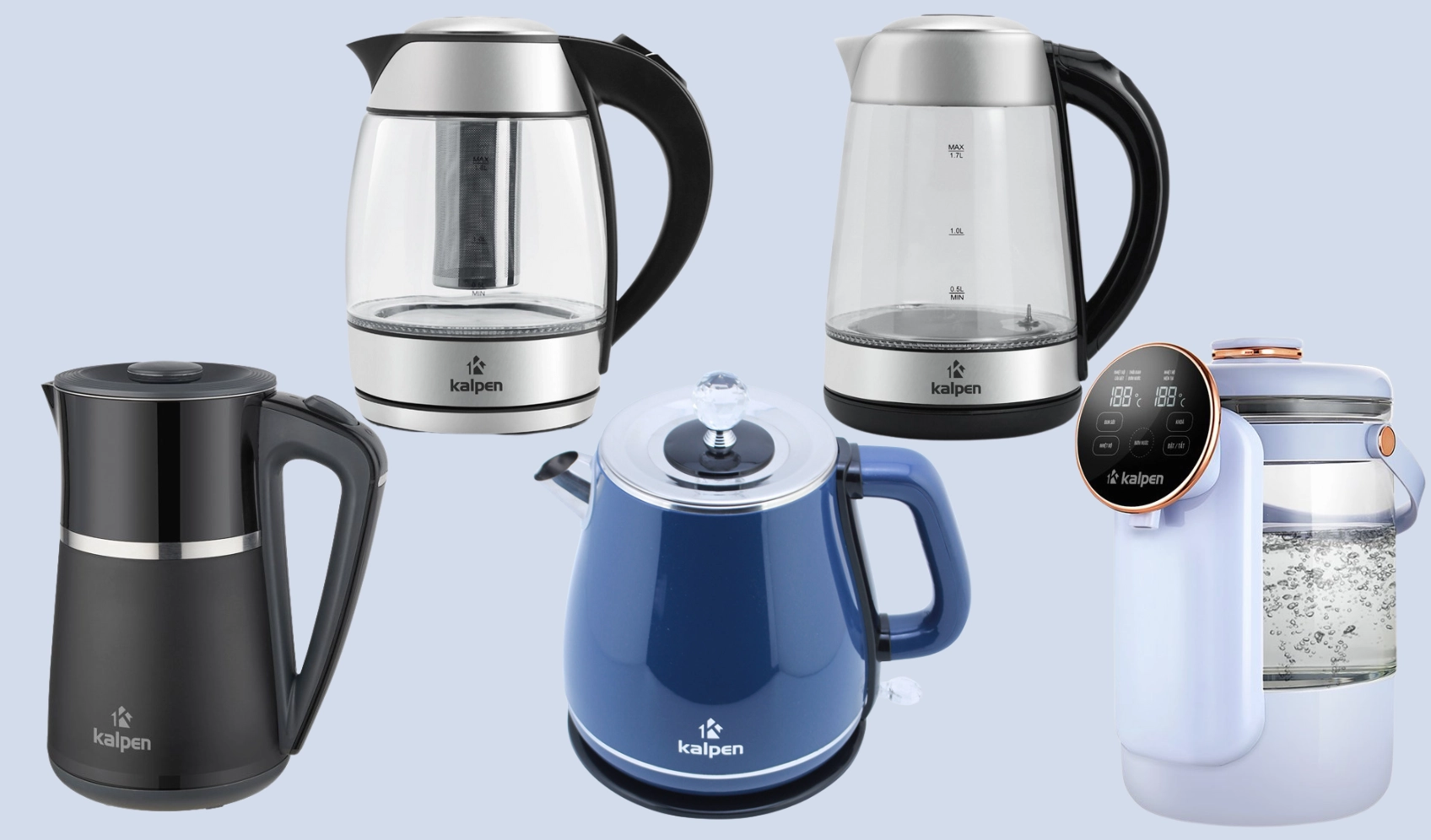 So sánh các loại ấm đun nước siêu tốc