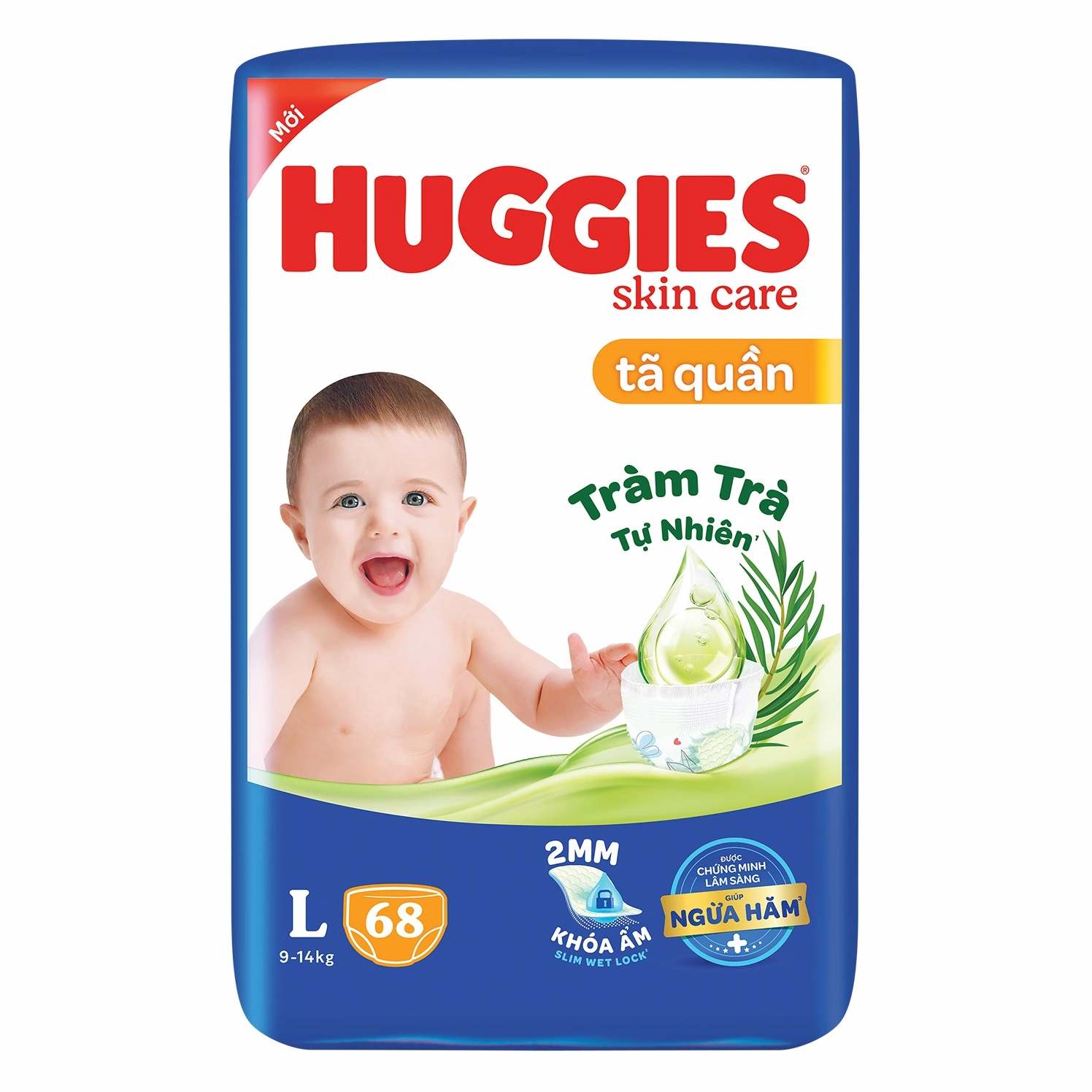 Thiết kế bỉm Huggies ôm vừa vặn