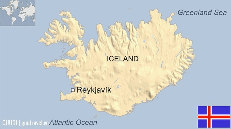 Toàn cảnh Iceland với núi non và sông băng