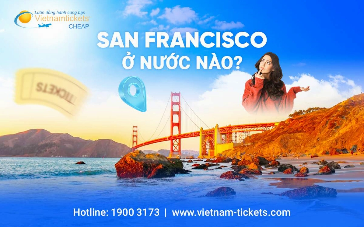 Toàn cảnh thành phố San Francisco với Cầu Cổng Vàng