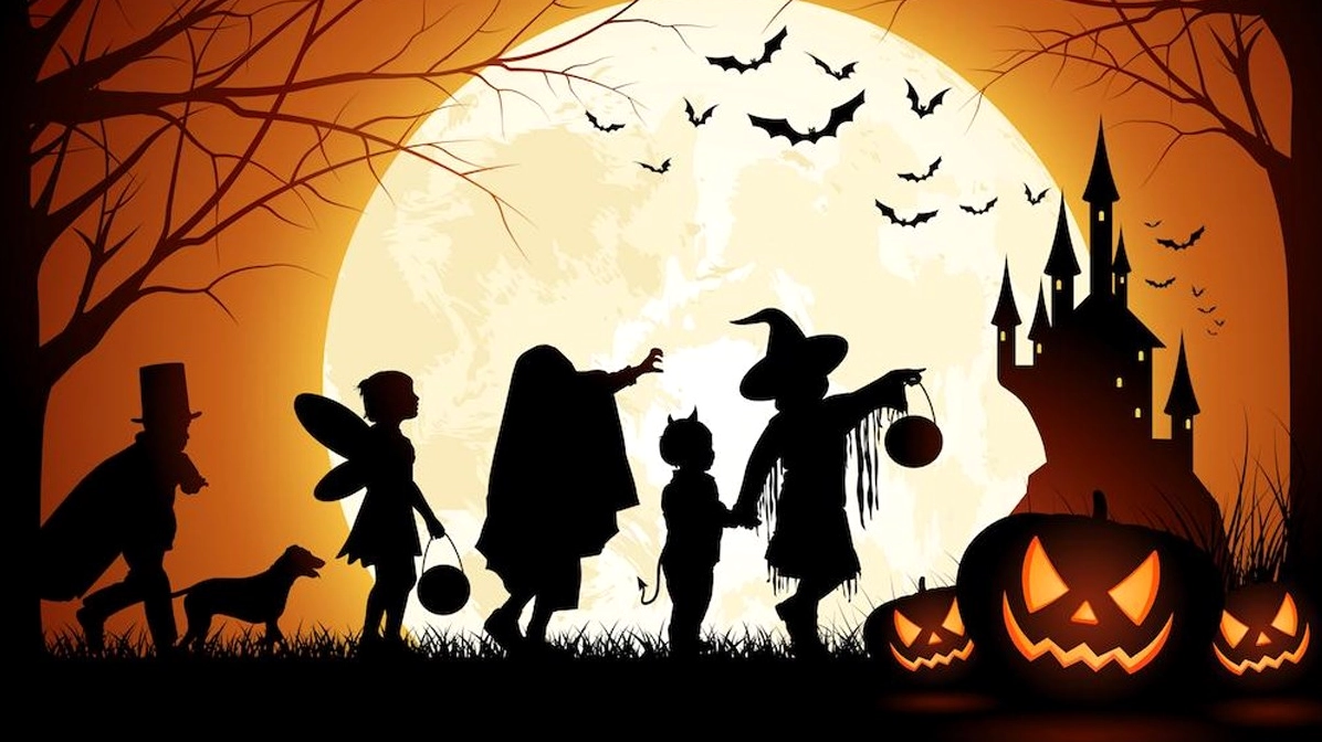 Trẻ em hóa trang đi xin kẹo ngày Halloween