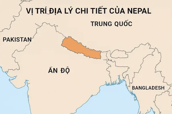 Vị trí địa lý của Nepal trong dãy Himalaya